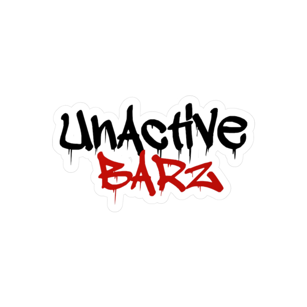 Kiss-Cut Unactive Barz Sticker (Black & Red)